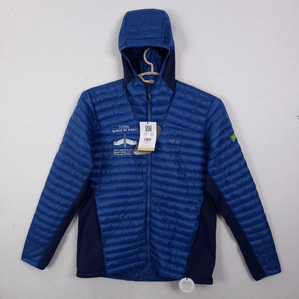 Rab Cirrus Flex 2.0 Hoody Mens Large Blue Birds of Prey Insulated Jacket NEW